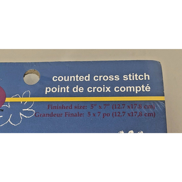 Vintage Barney Framed Counted Cross Stitch Kit All Dressed Up 1997 Dinosaur NOS - Picture 3 of 5